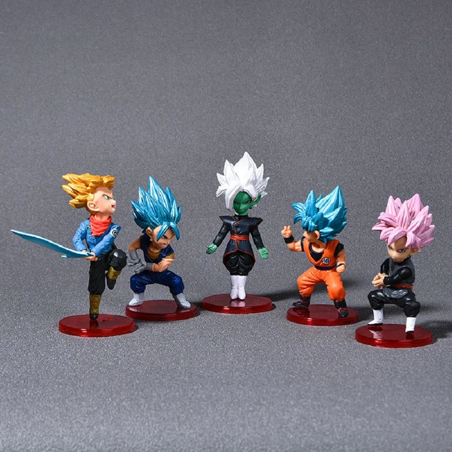 Figurine Son Goku Super Saiyan 9cm Figure Anime Dragon Ball Goku Figure Set Action Figure Model Gifts Collectible Figurines for Kids La Capsule