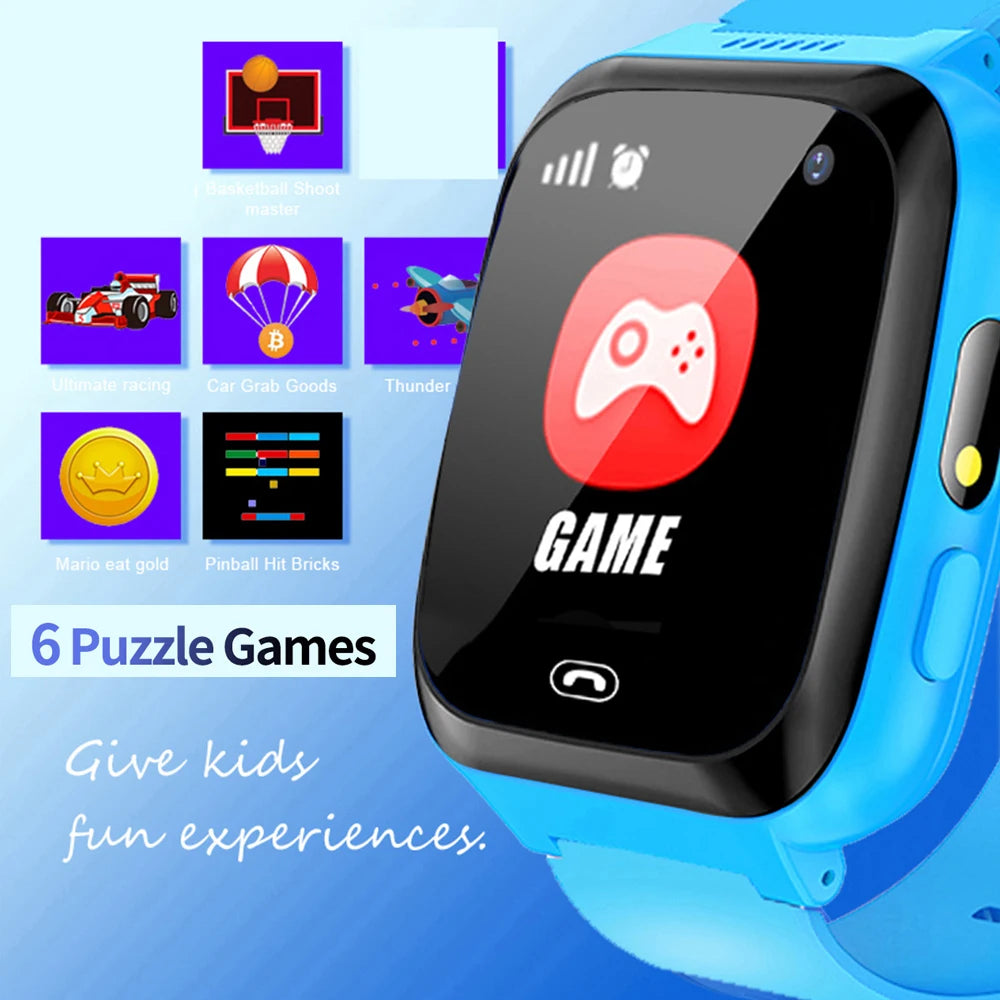 Children's Wristwatch Game Smart Watch Kids Phone Call Music Play Flashlight 6 Games Smartwatch Clock For Boys Girls Gifts La Capsule