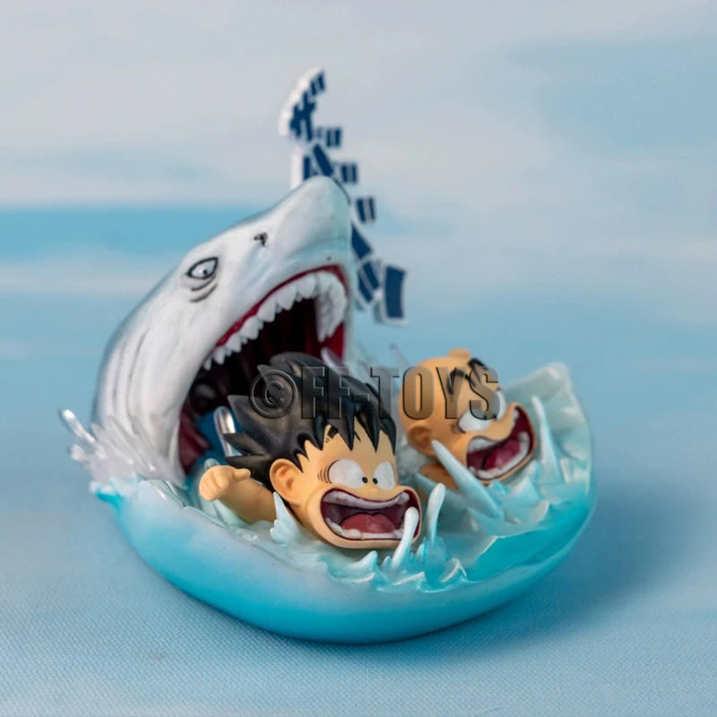 Figurine Dragon Ball 6,5cm Kid Goku with Kuririn swimming training Son Goku PVC Statue Action Figures Collectible Model Toys Gifts La Capsule