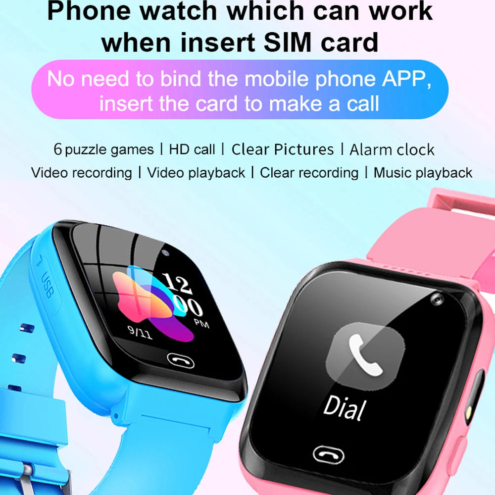 Children's Wristwatch Game Smart Watch Kids Phone Call Music Play Flashlight 6 Games Smartwatch Clock For Boys Girls Gifts La Capsule