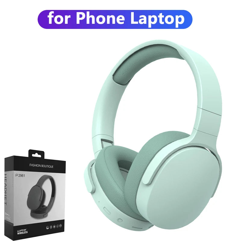 Headphone Bluetooth Over Ear Stereo HIFI Headset Wireless Heavy Bass Game Earphone TF/AUX Music Player with MIC/ for Gifts La Capsule