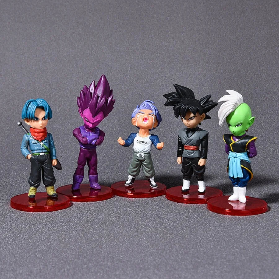 Figurine Son Goku Super Saiyan 9cm Figure Anime Dragon Ball Goku Figure Set Action Figure Model Gifts Collectible Figurines for Kids La Capsule