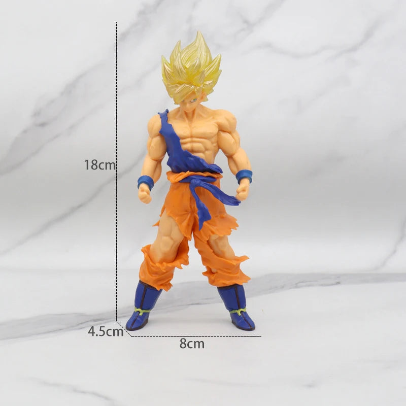 Figurine Son Goku Super Saiyan Figure 18cm Anime Dragon Ball Goku DBZ Action Figure Toys Model Gifts Collectible Figurines for Kids La Capsule