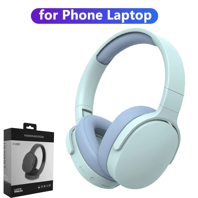 Headphone Bluetooth Over Ear Stereo HIFI Headset Wireless Heavy Bass Game Earphone TF/AUX Music Player with MIC/ for Gifts La Capsule