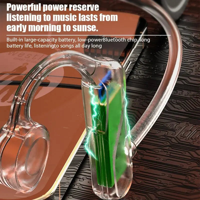 K69 Bone Conduction Earphones Bluetooth Hifi Music Headphones Sport Ear-hook Wireless Headsets with Mic Waterproof Earbuds La Capsule