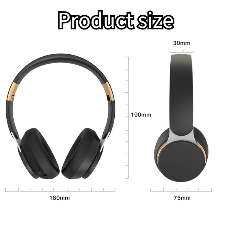 Wireless Headsets Foldable Bluetooth Earphones Noise Reduction Sports Headsets With HD Mic Gaming Headphones Bass Headsets La Capsule