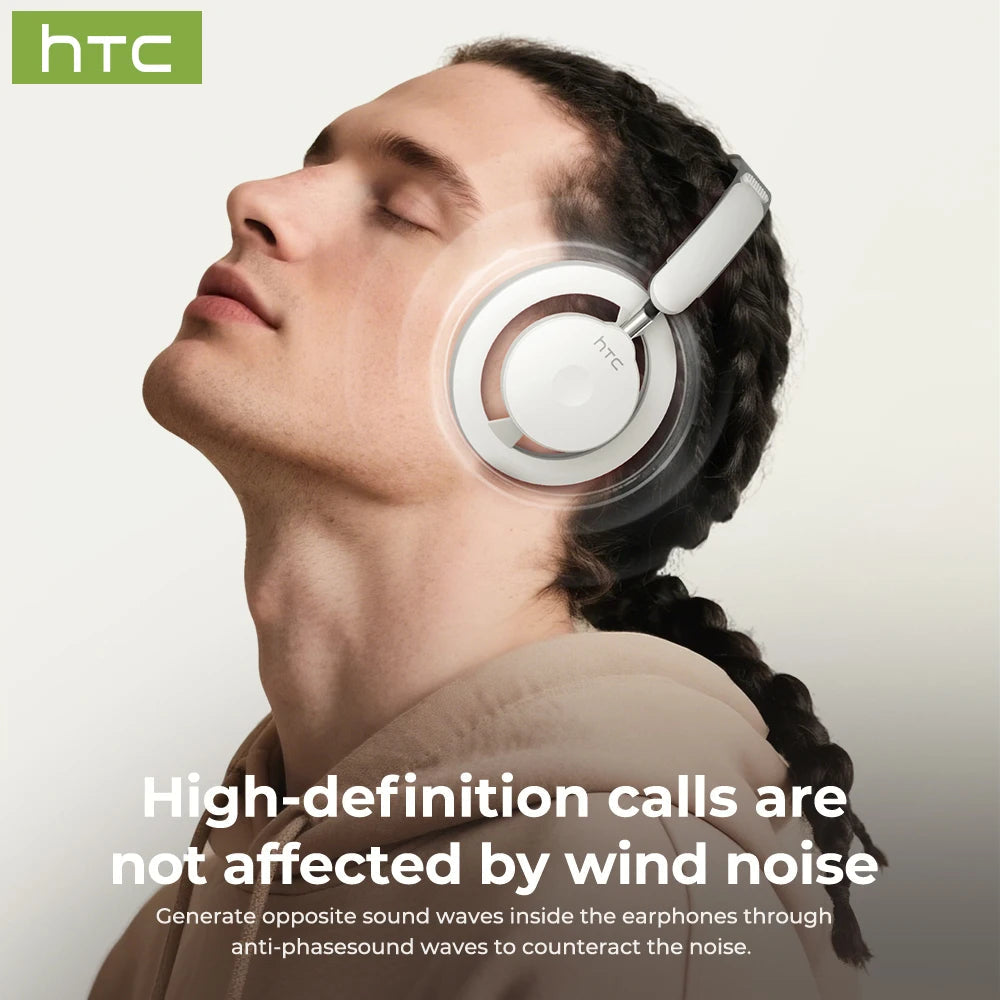 ForHTC PH06 casque sans fil Bluetooth 5.4 sur l'oreille casque avec micro Mode basse/Pop casque pliable haute résolution 90H La Capsule
