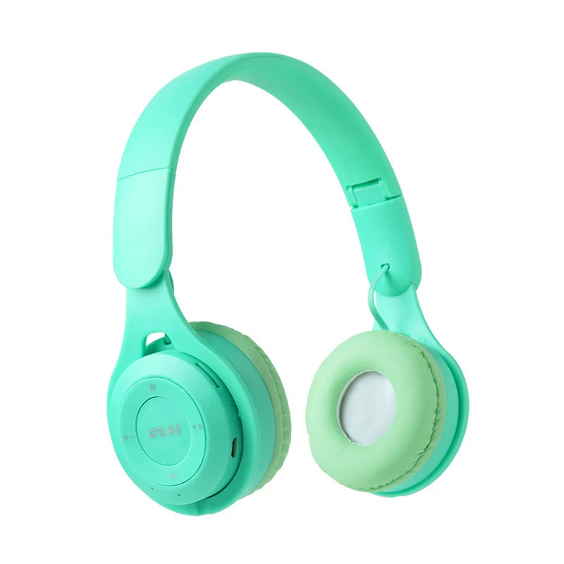 Headphones Kids Wireless Bluetooth Earphones Stereo Foldable Helmets Gaming Headsets Over-ear Headphones for Android ios Music La Capsule