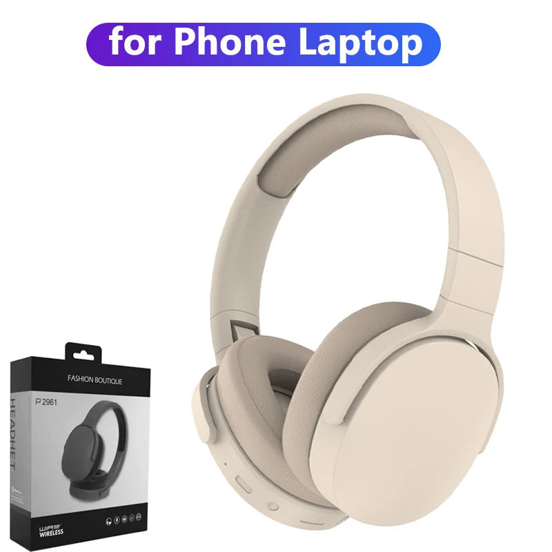 Headphone Bluetooth Over Ear Stereo HIFI Headset Wireless Heavy Bass Game Earphone TF/AUX Music Player with MIC/ for Gifts La Capsule