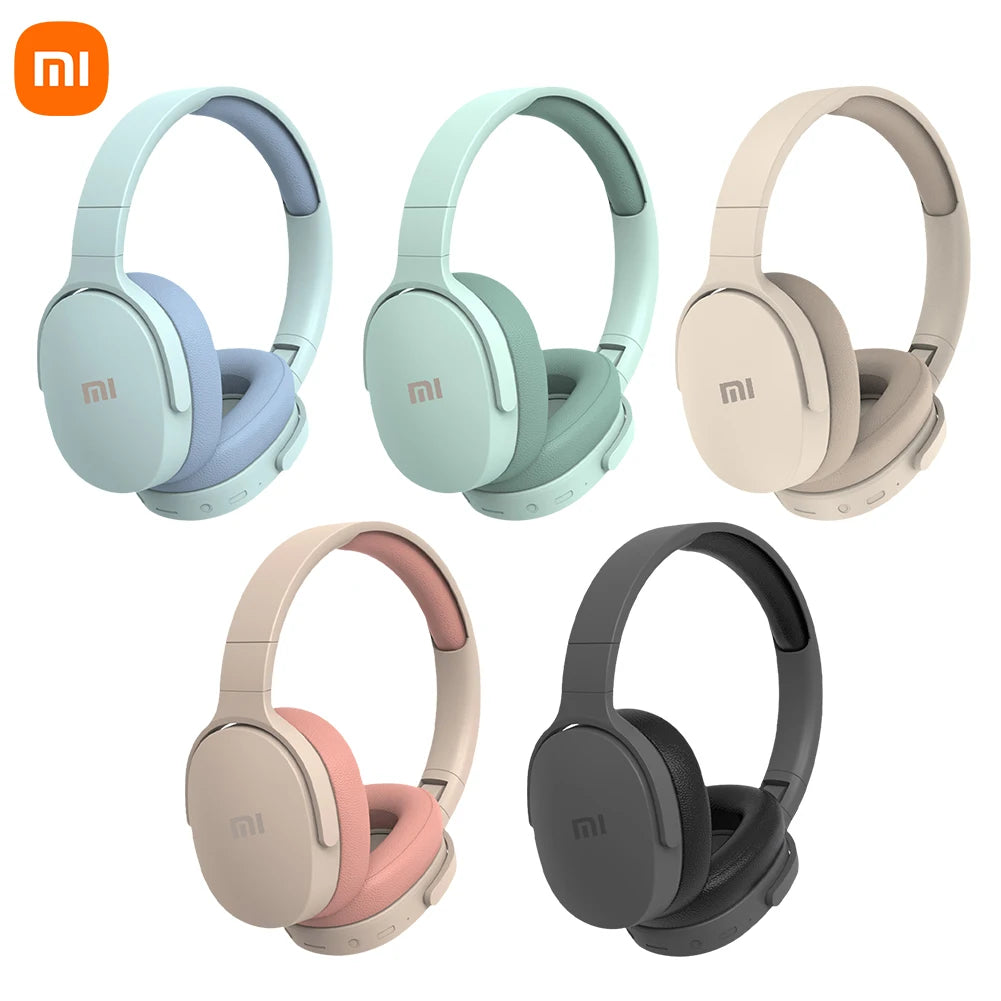 Xiaomi Wireless Bluetooth Headphones Over Ear HiFi Stereo Foldable Lightweight Headset Supports TF Cards 3.5mm Type-C Interface La Capsule