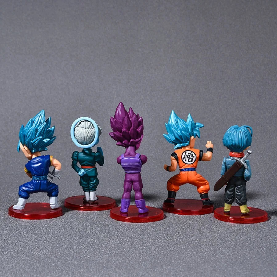 Figurine Son Goku Super Saiyan 9cm Figure Anime Dragon Ball Goku Figure Set Action Figure Model Gifts Collectible Figurines for Kids La Capsule