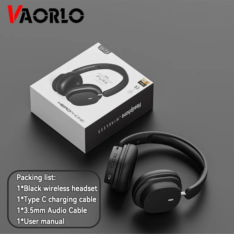 Bluetooth 5.3 Fashion Wireless Headphones HIFI Stereo Portable Over-ear Business Headset Low Latency Gaming Earphones With Mic La Capsule