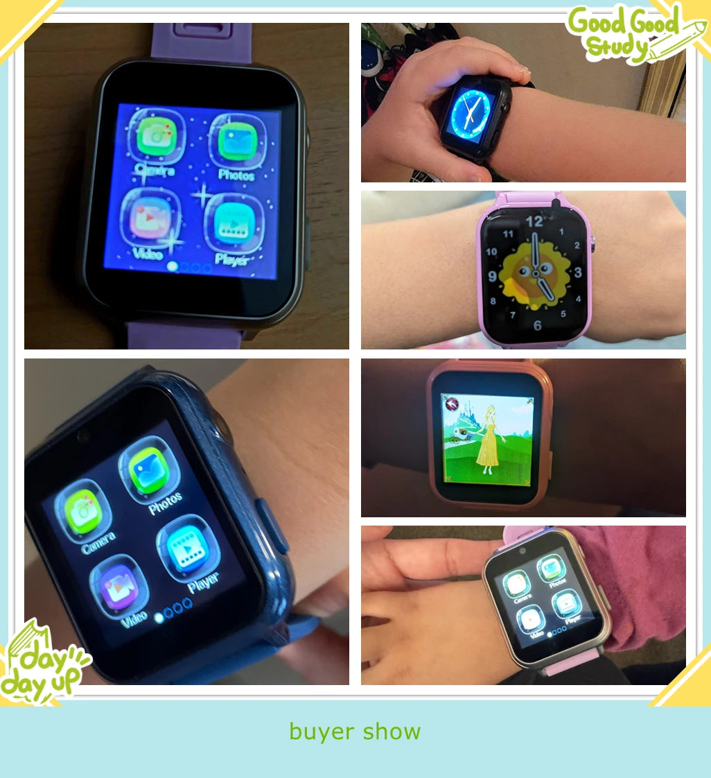 Children's Wristwatch 24 Games Kids Smart Watch Music Play Pedometer Tracker Time Display Video Audio Record Torch Smartwatch La Capsule