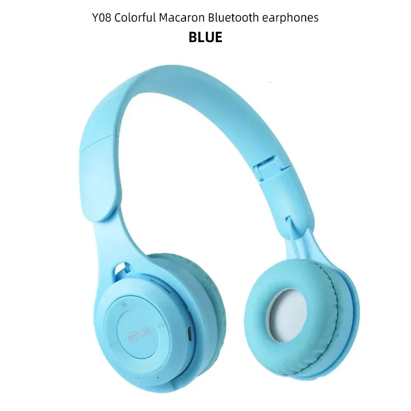 Headphones Kids Wireless Bluetooth Earphones Stereo Foldable Helmets Gaming Headsets Over-ear Headphones for Android ios Music La Capsule
