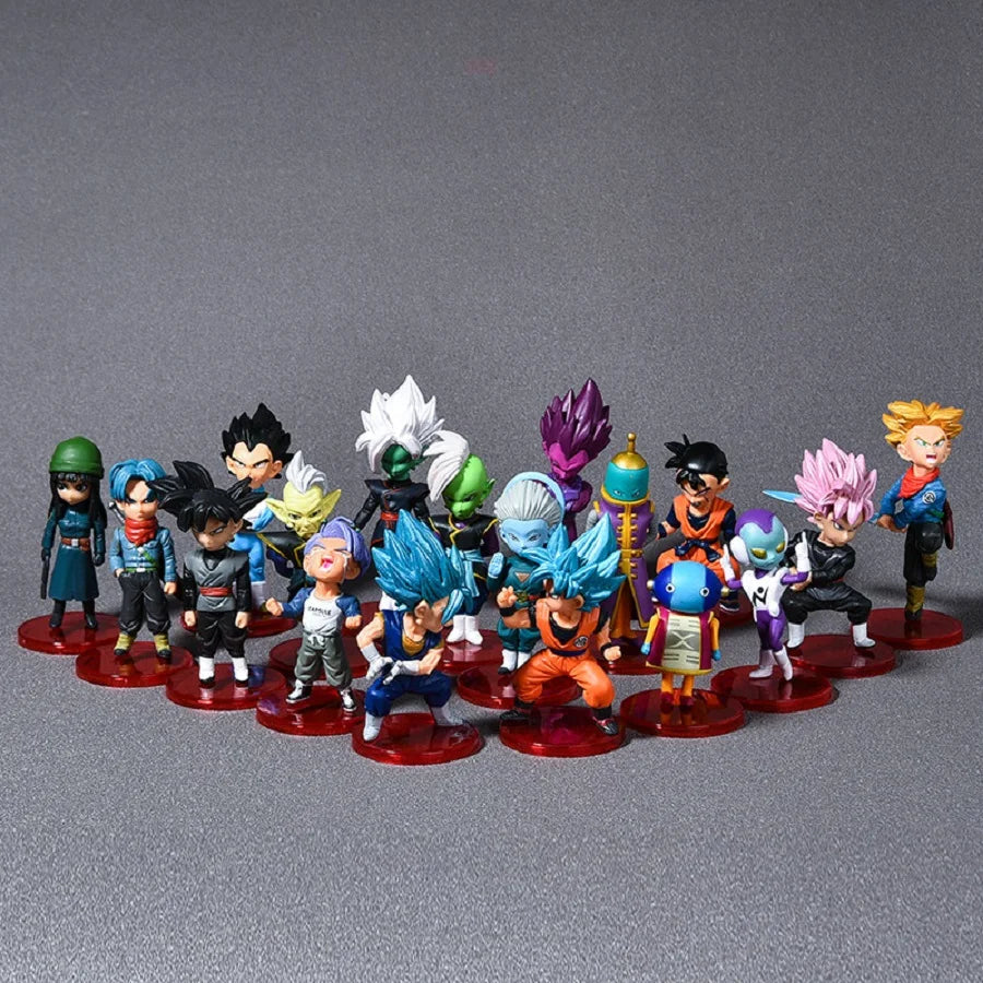 Figurine Son Goku Super Saiyan 9cm Figure Anime Dragon Ball Goku Figure Set Action Figure Model Gifts Collectible Figurines for Kids La Capsule