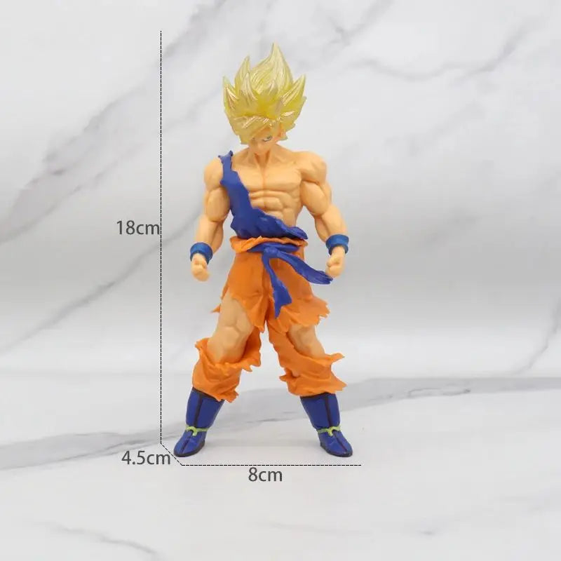 Figurine Son Goku Super Saiyan Figure 18cm Anime Dragon Ball Goku DBZ Action Figure Toys Model Gifts Collectible Figurines for Kids La Capsule