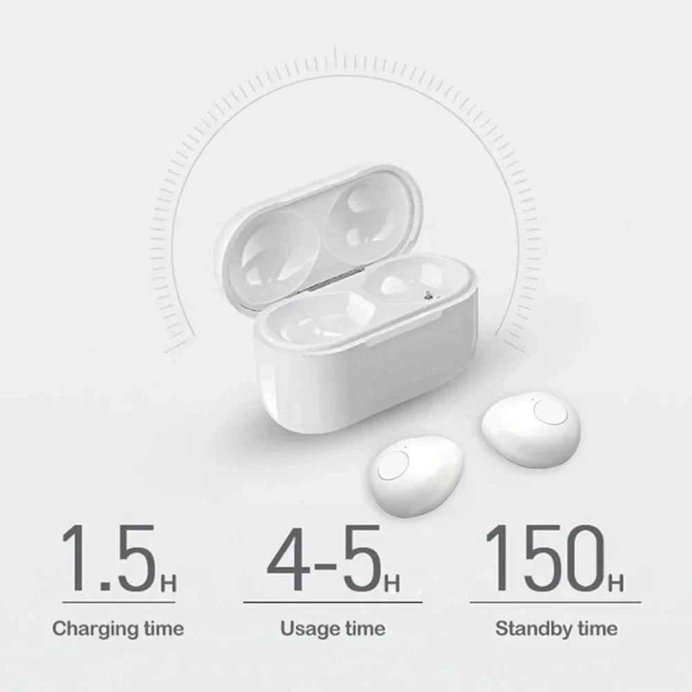 BT 5.2 Wireless Bluetooth Headset Ergonomic Noise Cancellation No Delay USB Charging In-Ear Sports Headset English Prompt Voice La Capsule