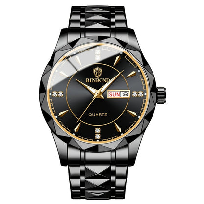 Montre tendance pour homme montre Classe et Élégante en Acier Tungsten Étanche avec calendrier à quartz La Capsule