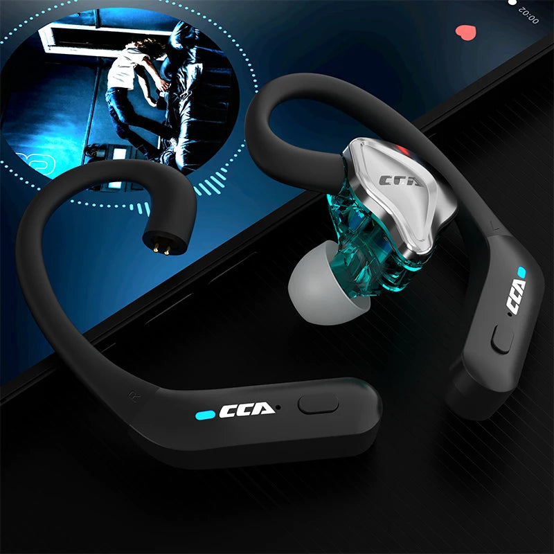 CCA BTX Bluetooth Compatible 5.2 True Wireless Earphones Ear  Sports Earbuds Headset Gamer Headphones Accessories TWS 2 Modes La Capsule