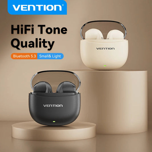 Vention Bluetooth 5.3 Wireless Earphones Headset TWS HiFi Stereo Sports with Mic Earbud Low Latency Headphones Touch Control La Capsule