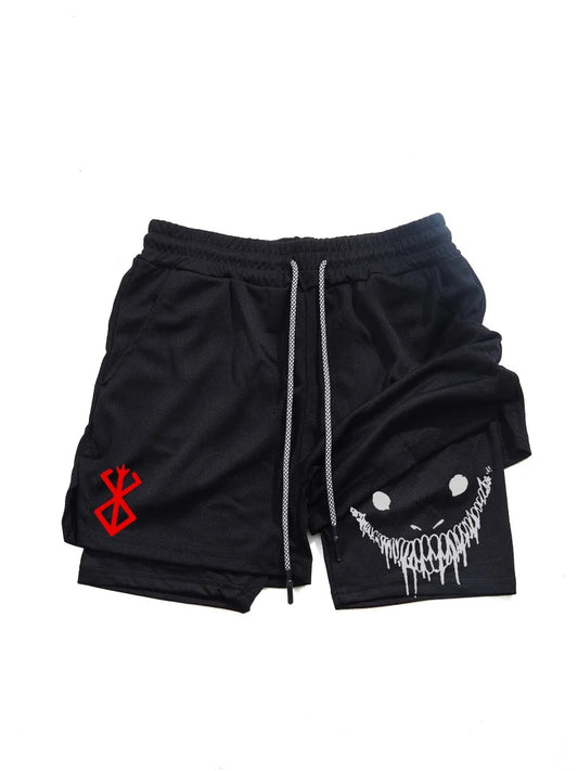 Berserk- Men's 2-in-1 sports shorts, running quick drying shorts, gym and fitness training, double layered La Capsule