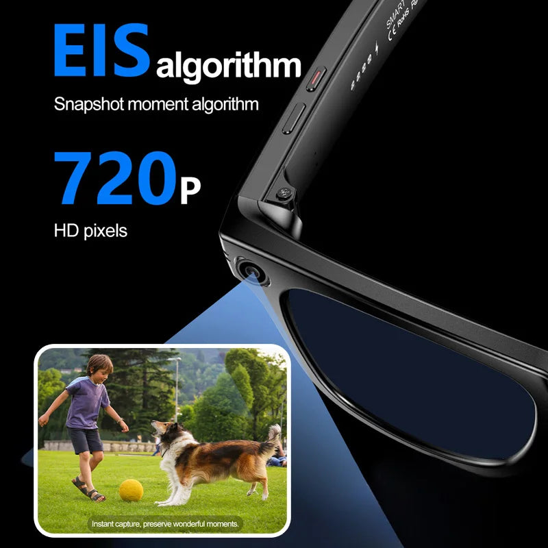 Lunettes intelligente Xiaomi AI HD Photo Vidéo Traduction simultanée 260mAh Grande Batterie Longue vie IP65 Lunettes Bluetooth Imprétées La Capsule