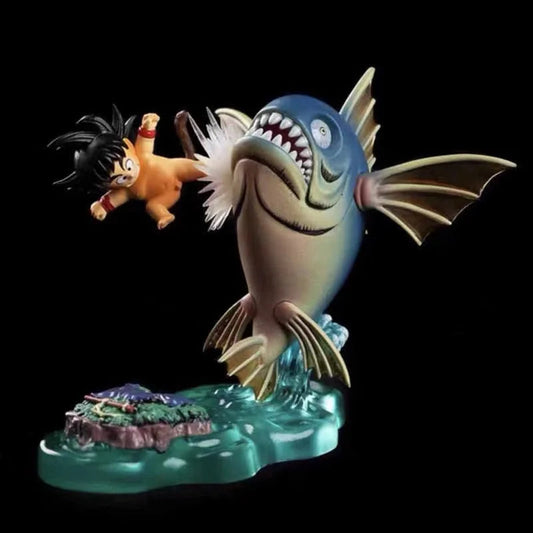 Figurine 6.5cm Anime Dragon Ball Kids Goku Figure Son Goku Kick Fish Pvc Statue Action Figures Collectible Model Toys Gifts La Capsule