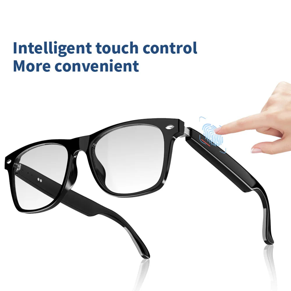 Lunettes de sport E13 Mise à jour AI Translator Headset Built-in Mic Black tech Touch Control Homme Femm Anti Blue Light Sunglasses La Capsule