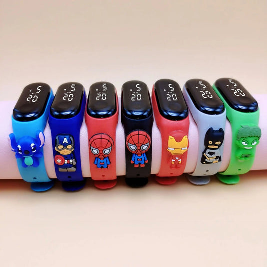 Marvel Children's Watch Cartoon Fashion Watches Electronic Digital LED Display Watches Waterproof Holiday Gift Kids Watches La Capsule