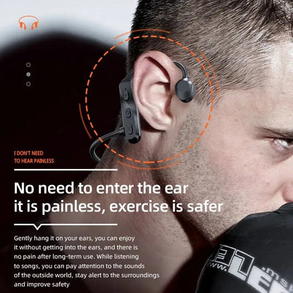 K69 Bone Conduction Earphones Bluetooth Hifi Music Headphones Sport Ear-hook Wireless Headsets with Mic Waterproof Earbuds La Capsule