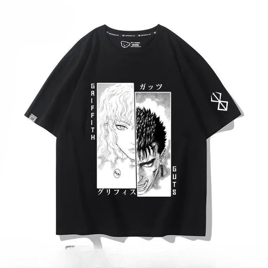 Berserk 100% cotton T-shirt branded warriors anime Berserk Guts summer men's casual short-sleeved street men's clothing La Capsule