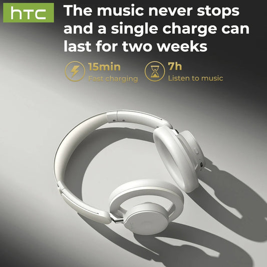 ForHTC PH06 casque sans fil Bluetooth 5.4 sur l'oreille casque avec micro Mode basse/Pop casque pliable haute résolution 90H La Capsule