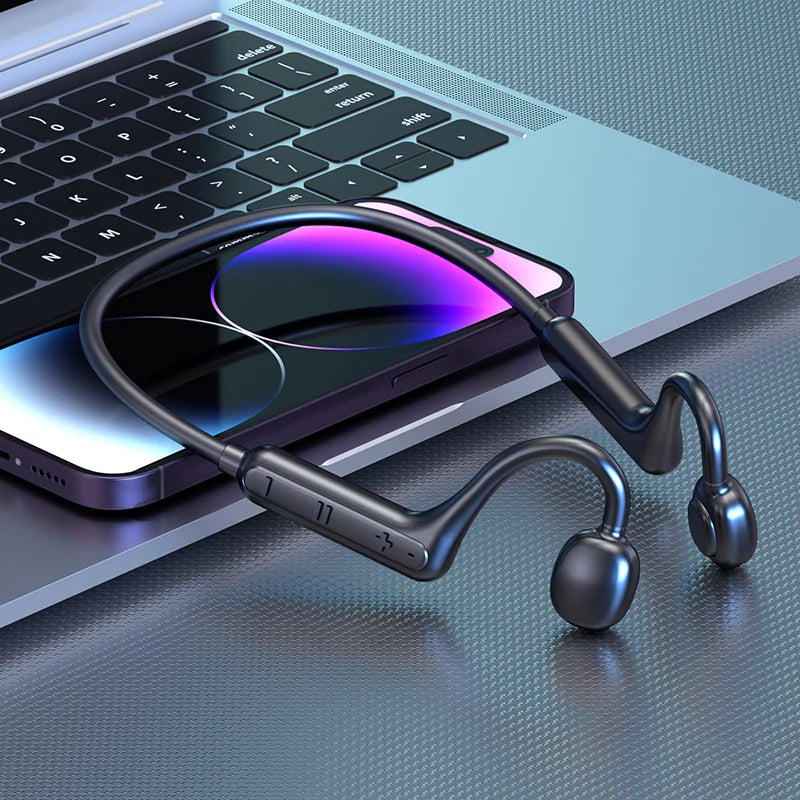 Ks15 Bluetooth Earphone Neck Mounted Wireless Headset With High Power Sound Conduction And Long Battery Life La Capsule