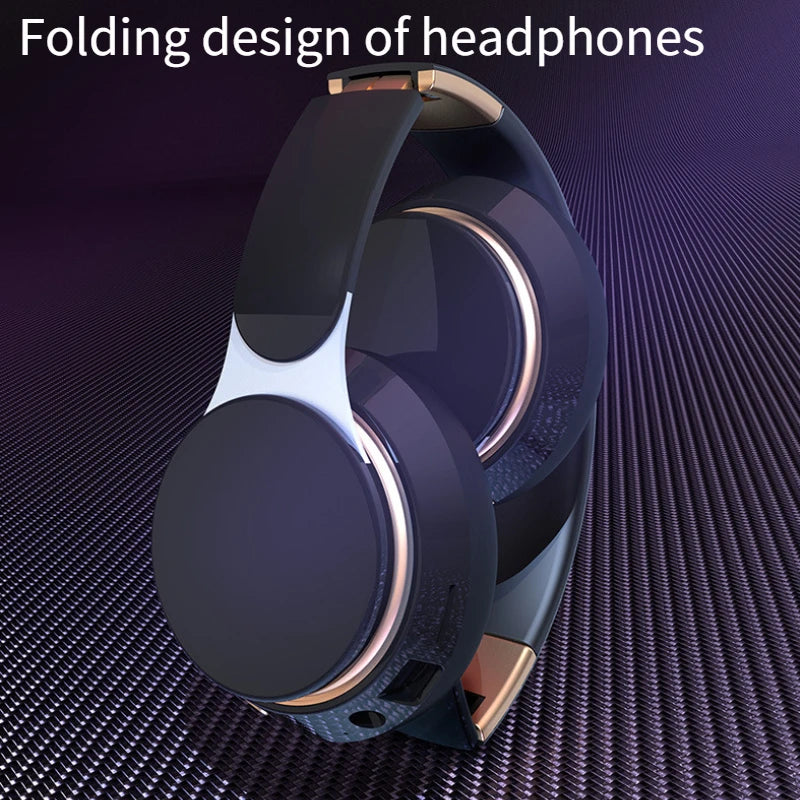 Wireless Headsets Foldable Bluetooth Earphones Noise Reduction Sports Headsets With HD Mic Gaming Headphones Bass Headsets La Capsule