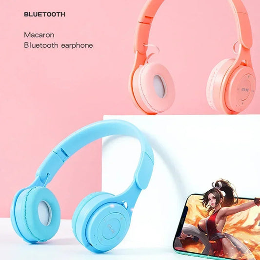 Headphones Kids Wireless Bluetooth Earphones Stereo Foldable Helmets Gaming Headsets Over-ear Headphones for Android ios Music La Capsule