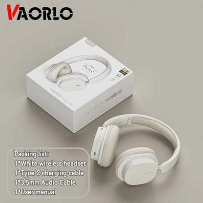 Bluetooth 5.3 Fashion Wireless Headphones HIFI Stereo Portable Over-ear Business Headset Low Latency Gaming Earphones With Mic La Capsule