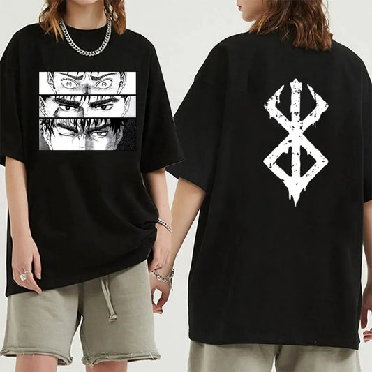 Anime Berserk Tshirt Summer Men Women Cotton Oversized Short Sleeve T Shirt Print T-shirt Tops 2024 Tee Trend Fans Clothes La Capsule