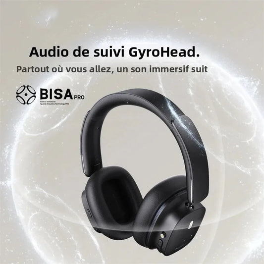 Baseus Bowie 30 Max Bluetooth Headphones 45dB Noise Cancellation Hi-res LDAC Over Ear Headset 3D Spatial Audio Wireless Earphone La Capsule