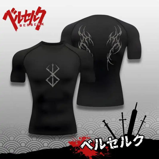 Guts Compression Shirt Berserk Anime Guts Gymwear Gymclothing Animeshirt Compressor Muscle Gym Aesthetics Animewear Shape Wear La Capsule