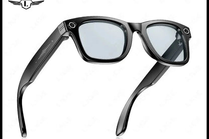 Lunettes d'IA HD Anti-shake Camera Enregistrement vidéo Smart Glasses Appel vocal sans fil Bluetooth Traduction Sunglas La Capsule