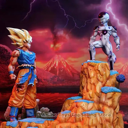 Figurine Dragon Ball 31cm Figure Goku VS Frieza Pvc Goku Action Figures Collection Model Toys Gifts La Capsule