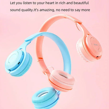 Headphones Kids Wireless Bluetooth Earphones Stereo Foldable Helmets Gaming Headsets Over-ear Headphones for Android ios Music La Capsule