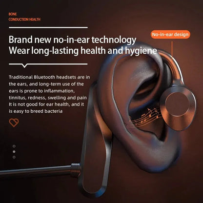 K69 Bone Conduction Earphones Bluetooth Hifi Music Headphones Sport Ear-hook Wireless Headsets with Mic Waterproof Earbuds La Capsule