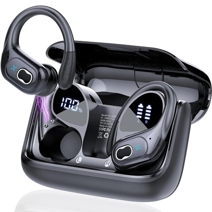 Bluetooth 5.4 Headphones True Wireless Earbuds Bass Stereo Sound with LED Power Display Case 75H Playback Earphones With Mic ENC La Capsule