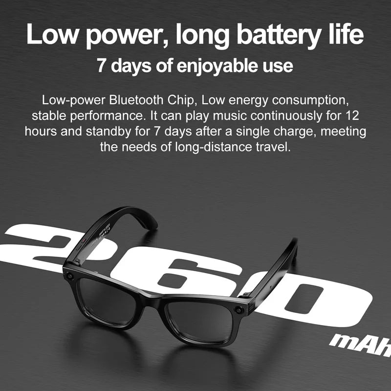 Lunettes intelligente Xiaomi AI HD Photo Vidéo Traduction simultanée 260mAh Grande Batterie Longue vie IP65 Lunettes Bluetooth Imprétées La Capsule