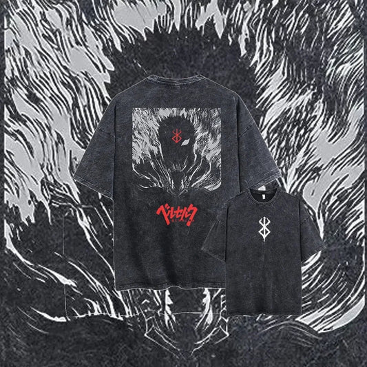 Anime Berserk T-shirts for Men New in Tops and T-shirts Cotton Men's Clothing Y2k Oversized GYM Graphic Sexmachine Vintage T-shi La Capsule