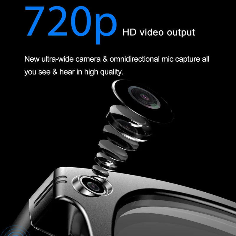 Lunettes intelligente Xiaomi AI HD Photo Vidéo Traduction simultanée 260mAh Grande Batterie Longue vie IP65 Lunettes Bluetooth Imprétées La Capsule