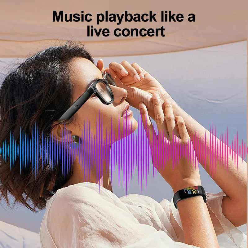 Lunettes intelligente Xiaomi AI HD Photo Vidéo Traduction simultanée 260mAh Grande Batterie Longue vie IP65 Lunettes Bluetooth Imprétées La Capsule