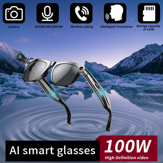 Lunettes de caméra intelligentes d'IA prennent des photos avec la caméra AI de traduction d'objets Bluetooth Glasses d'appel Lunettes de musique La Capsule