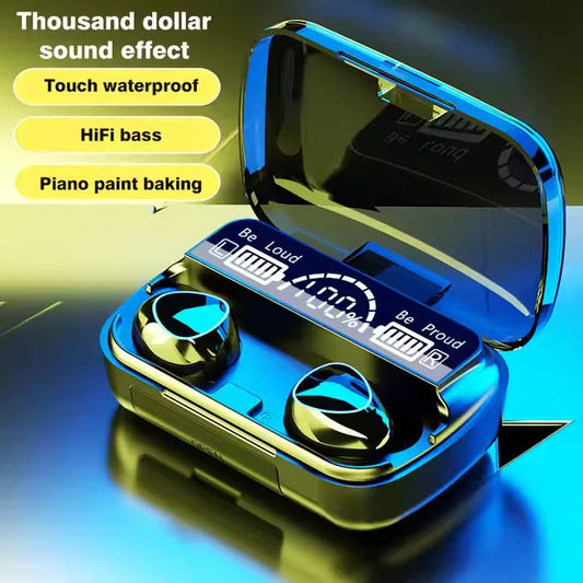 New Arrival M10 Earphone Wireless Headset High Quality Perfect Sound Earbuds Sports Game Music BT Headphone with Power Bank La Capsule